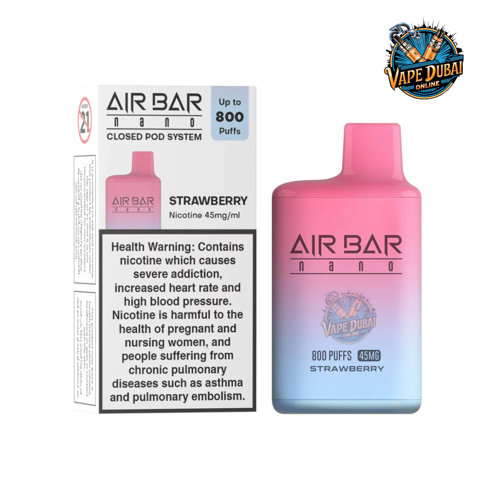 Airbar 800 Puffs Disposable Vape UAE | Buy Online Dubai