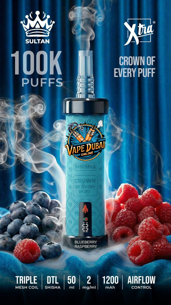 SULTAN Shisha 100K Xtra | 100,000 Puffs | 2mg Vape Dubai
