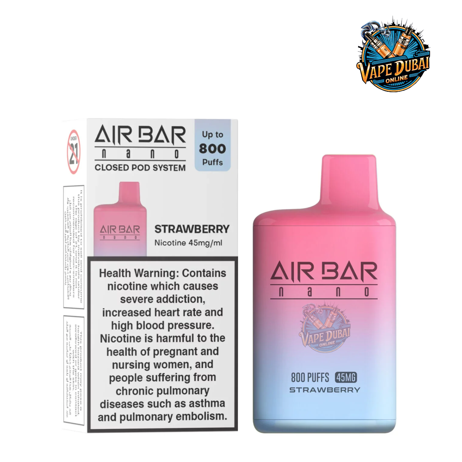 Airbar 800 Puffs Disposable Vape UAE | Buy Online Dubai