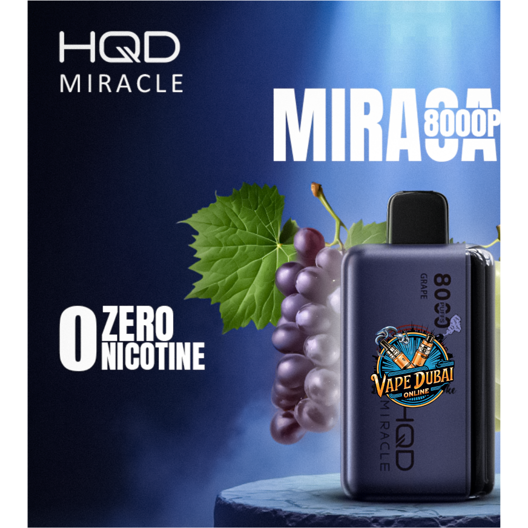 HQD Miracle 8000 Puffs | 0% Nicotine Vape | Dubai & UAE