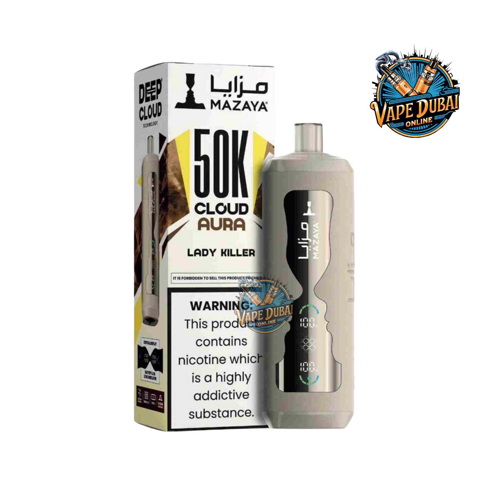 Mazaya Cloud Aura 50K Puffs Disposable Vape 6mg – Buy Online in UAE