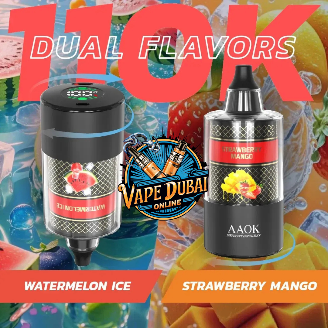 AAOK 110K Puffs Double Flavor E-Shisha  Buy in Dubai UAE
