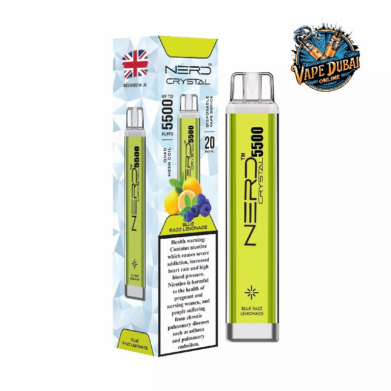 Nerd Crystal 5500 Puffs Disposable Vape | 2% Nic Salt | Dubai UAE