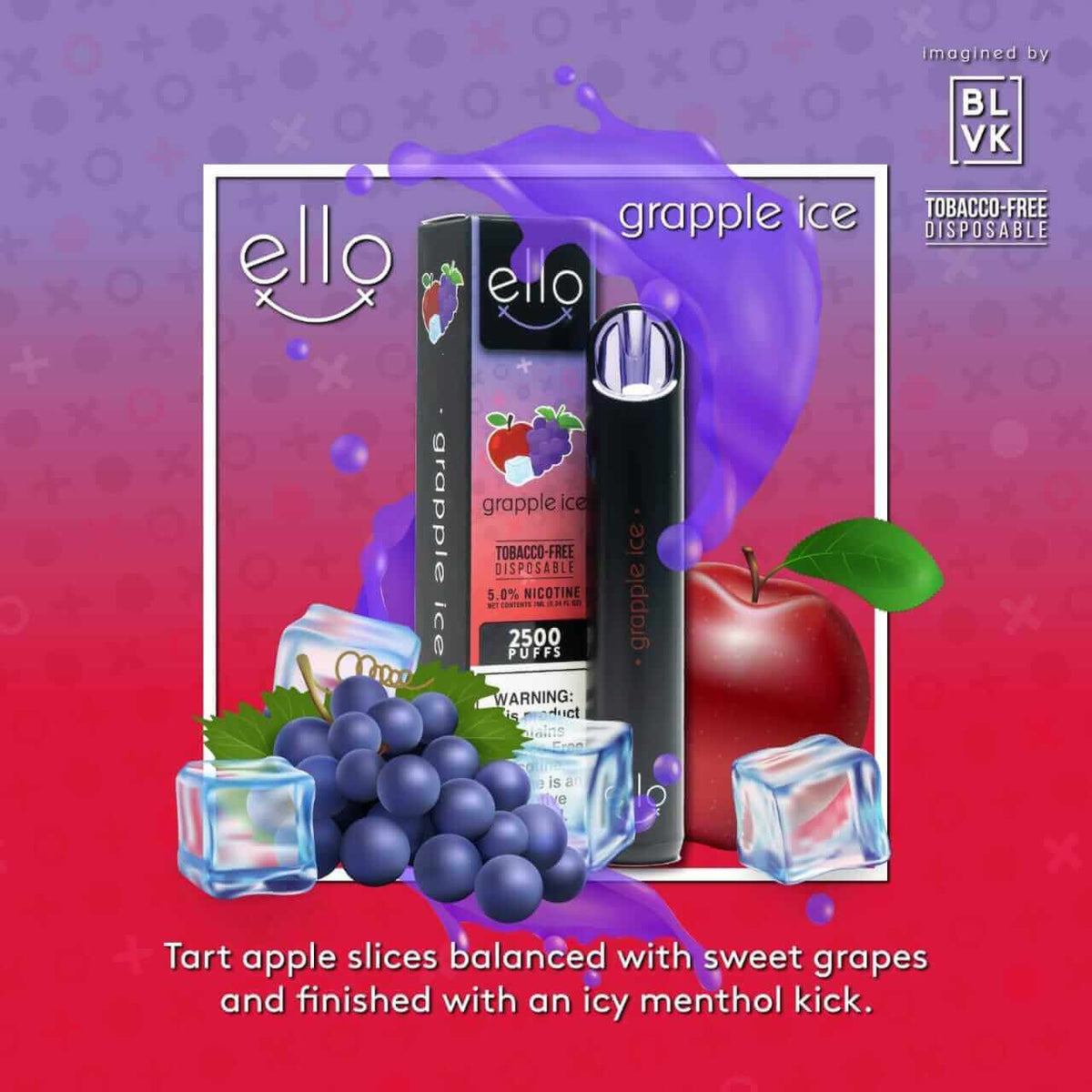 BLVK Ello 2500 Puffs Disposable Vape – 5% Salt Nic in Dubai