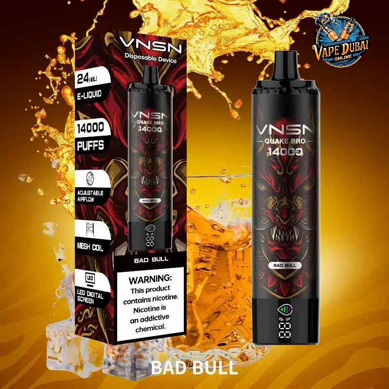 VNSN Quake Pro 14000 Puffs Disposable Vape – Rechargeable in Dubai