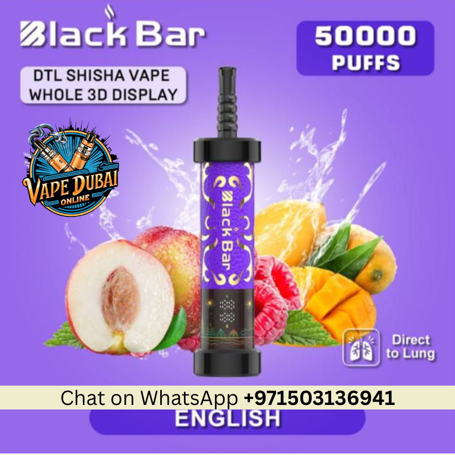 Black Bar 50000 Puffs Vape – DTL Shisha with 3D Display in Dubai