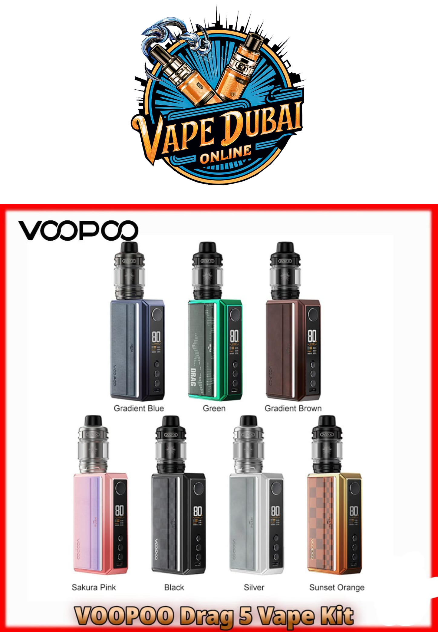 Buy VOOPOO Drag 5 Starter Kit (80W)  Dubai UAE