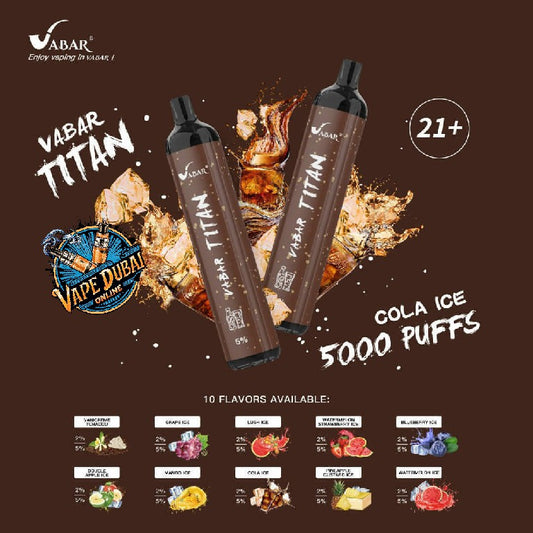 VABAR TITAN 5000 Puffs Disposable Vape – Best Price in Dubai UAE