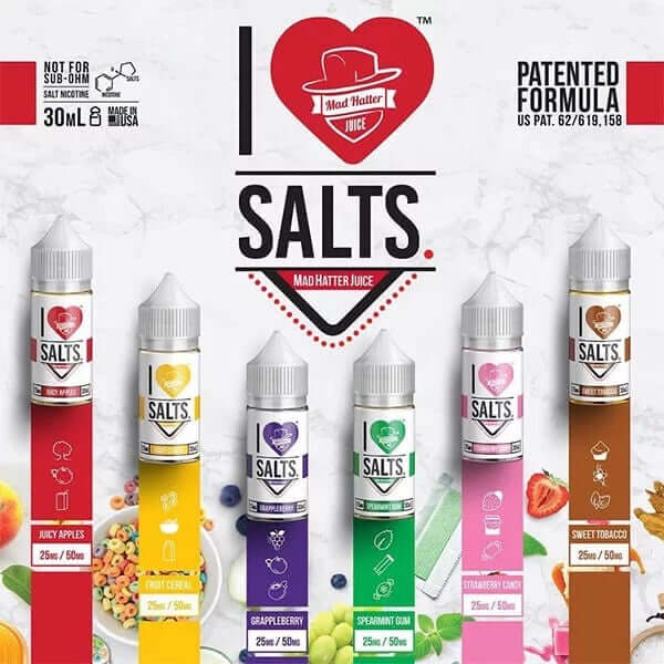 I Love Salt Nic E-Liquid 30ml Premium Made in USA Now in Dubai