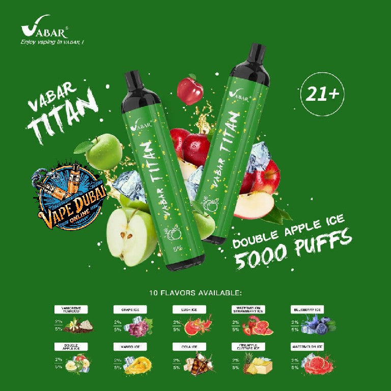 VABAR TITAN 5000 Puffs Disposable Vape – Best Price in Dubai UAE