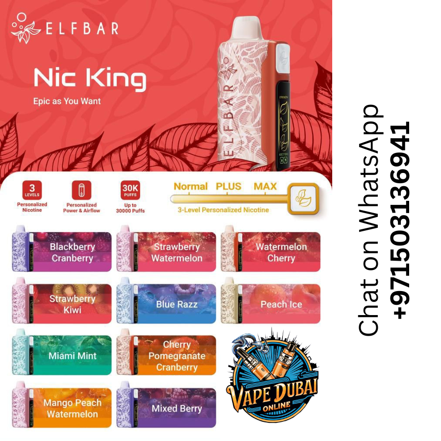 Elf Bar Nic King 30K Puffs Vape – 3-Level Nicotine – Dubai UAE
