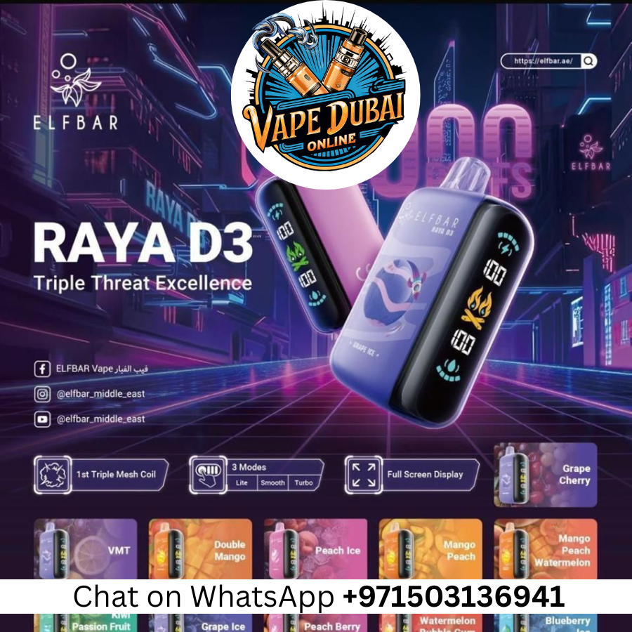 ElfBar Raya D3 25000 Puffs Vape 5% Nicotine – Dubai UAE