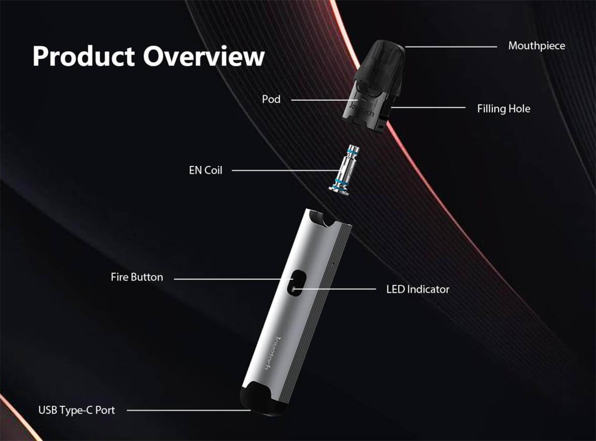 Joyetech Evio C Pod System Kit – Portable Vape with Adjustable Airflow UAE