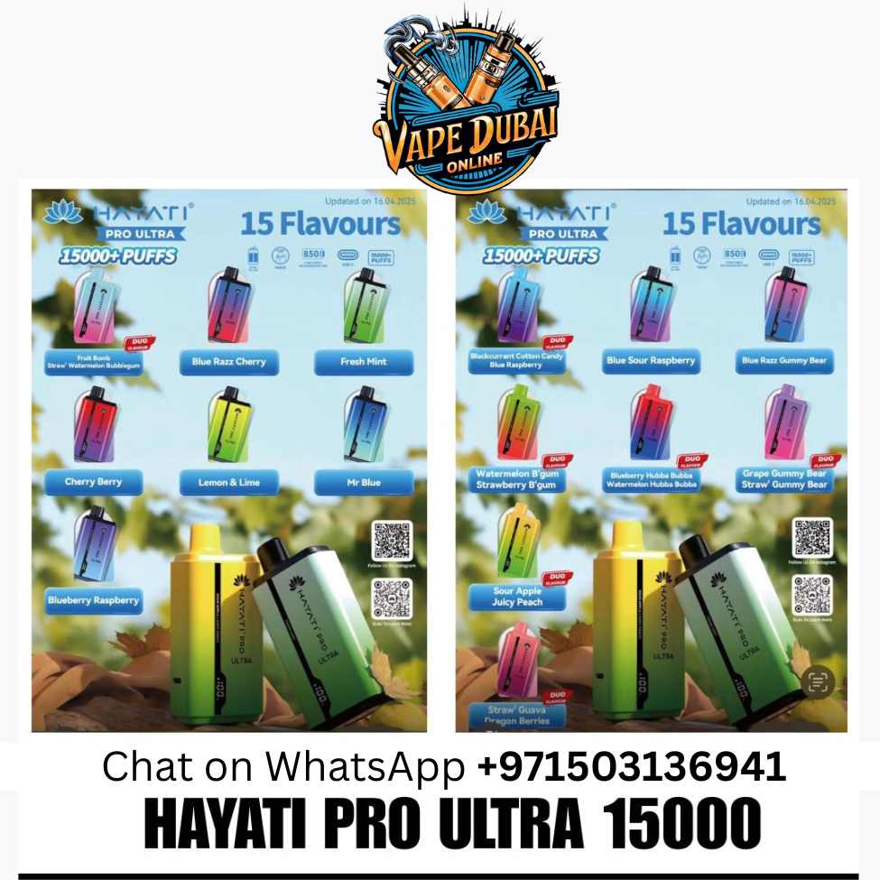 Hayati Ultra Pro 15000 Puffs Disposable Vape – Dual Flavor in Dubai
