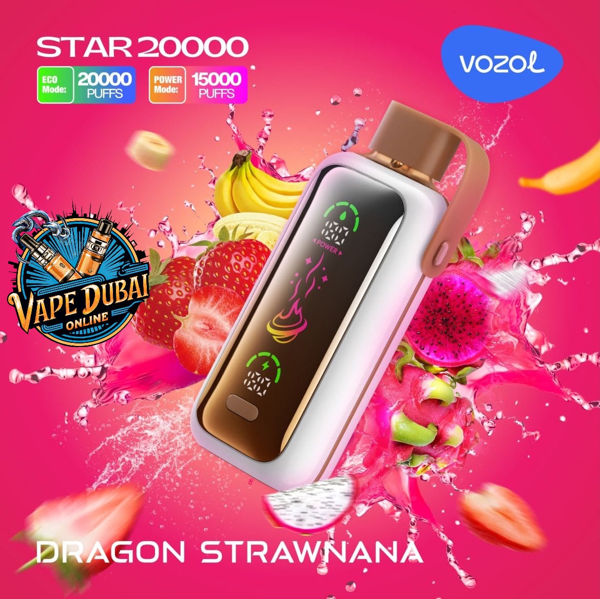 Vozol Star 20000 Puffs Disposable Vape with Color Screen Dubai UAE