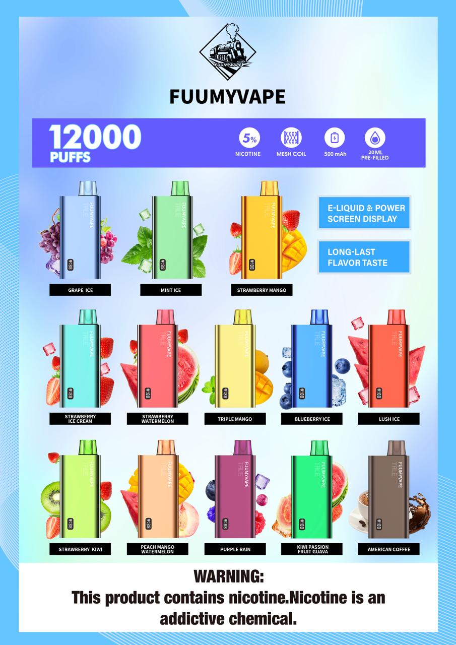 FUUMY VAPE 12000 Puffs Disposable – Best Fruity Flavors in Dubai UAE