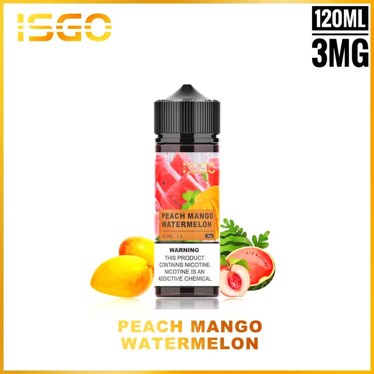 ISGO E-Liquid 120ml 3mg Vape Juice – 15 Flavors | Dubai UAE