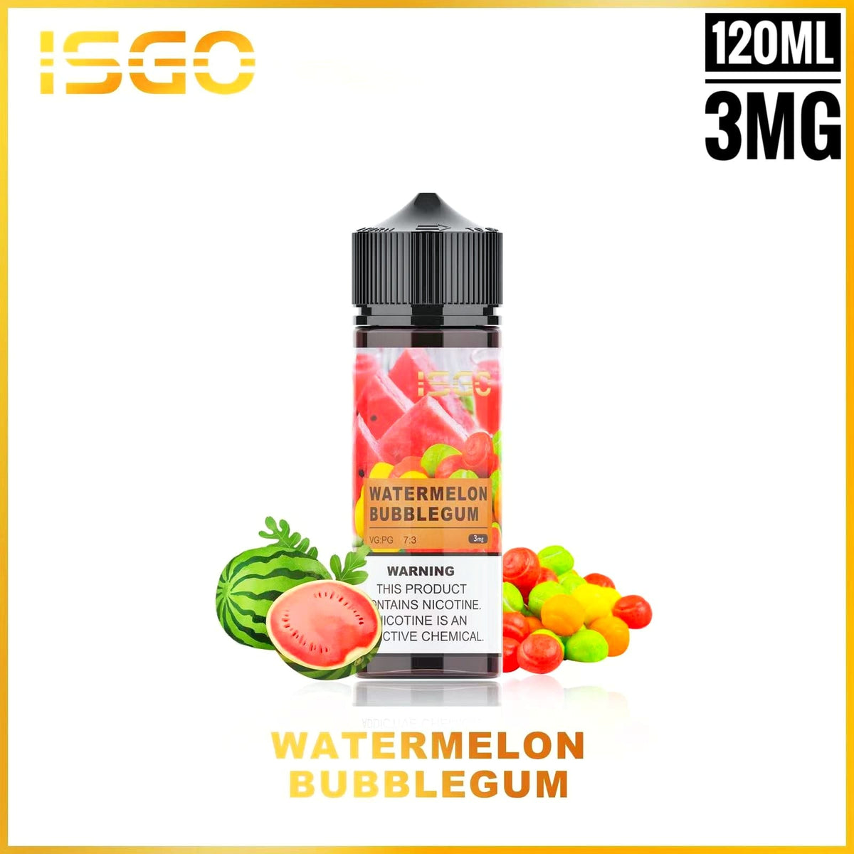ISGO E-Liquid 120ml 3mg Vape Juice – 15 Flavors | Dubai UAE
