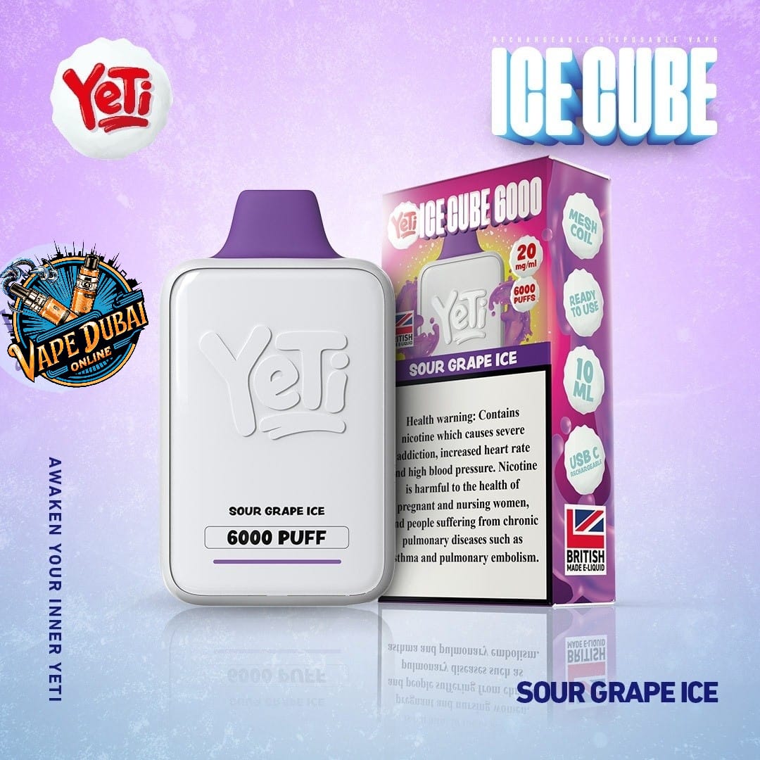 YETI Ice Cube 6000 Puffs Disposable Vape 20mg - Dubai UAE
