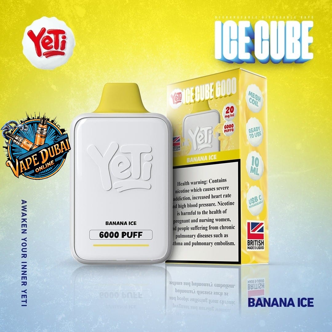 YETI Ice Cube 6000 Puffs Disposable Vape 20mg - Dubai UAE
