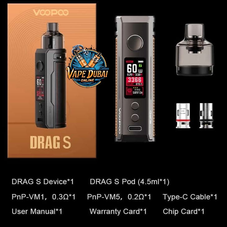 Voopoo Drag S 60W Pod Kit with 2500mAh Battery – Dubai UAE