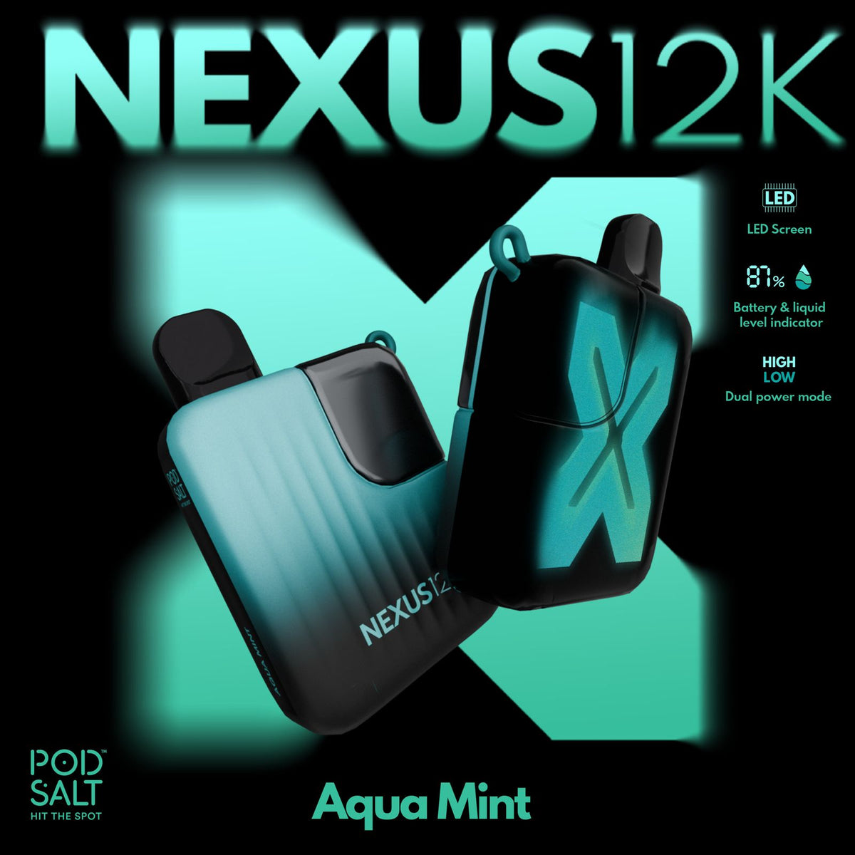 Pod Salt Nexus 12000 Puffs Disposable Vape – LED Screen | Dubai
