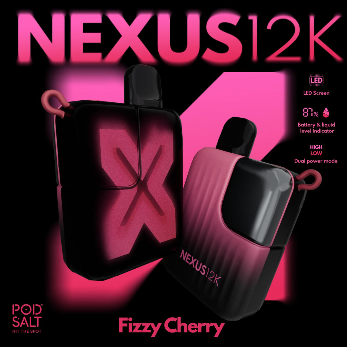 Pod Salt Nexus 12000 Puffs Disposable Vape – LED Screen | Dubai