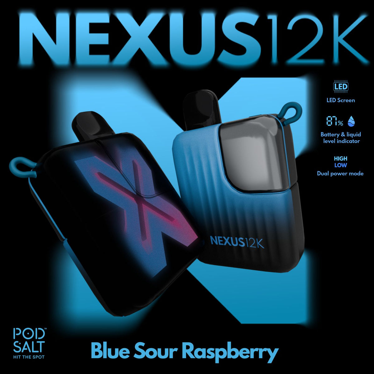 Pod Salt Nexus 12000 Puffs Disposable Vape – LED Screen | Dubai
