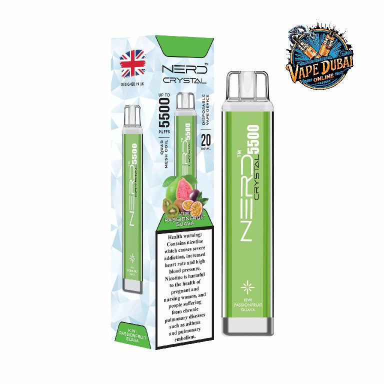 Nerd Crystal 5500 Puffs Disposable Vape | 2% Nic Salt | Dubai UAE
