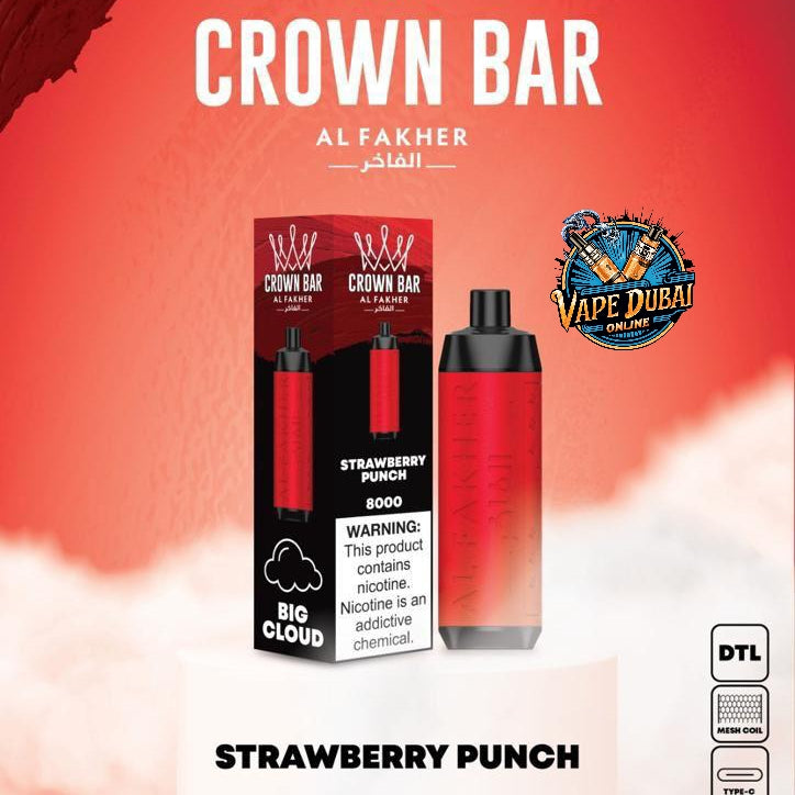 Crown Bar Al Fakher 8000 Puffs Disposable Vape 14ml in Dubai UAE