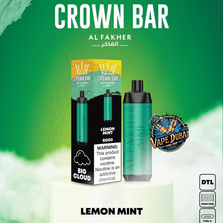 Crown Bar Al Fakher 8000 Puffs Disposable Vape 14ml in Dubai UAE