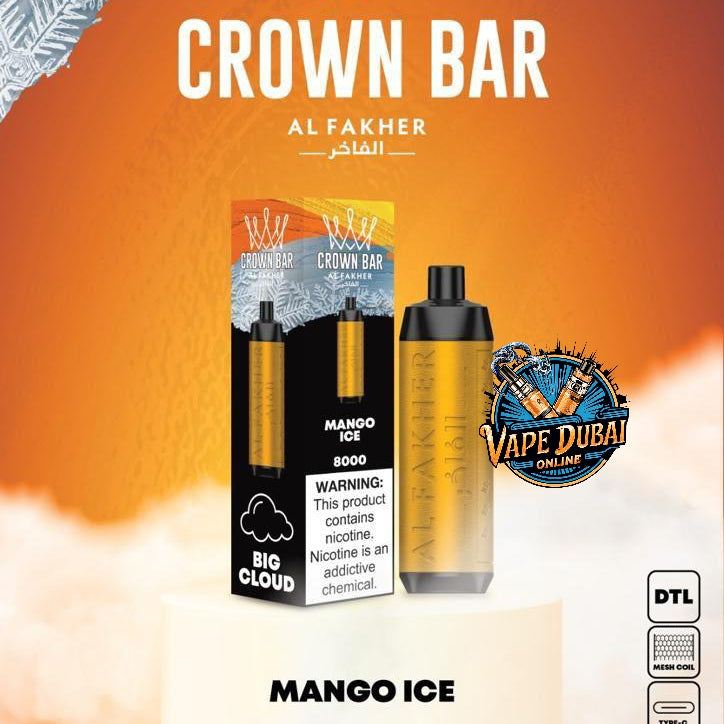 Crown Bar Al Fakher 8000 Puffs Disposable Vape 14ml in Dubai UAE