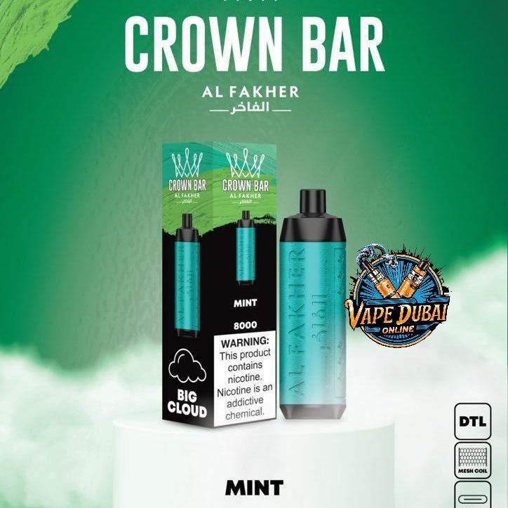 Crown Bar Al Fakher 8000 Puffs Disposable Vape 14ml in Dubai UAE