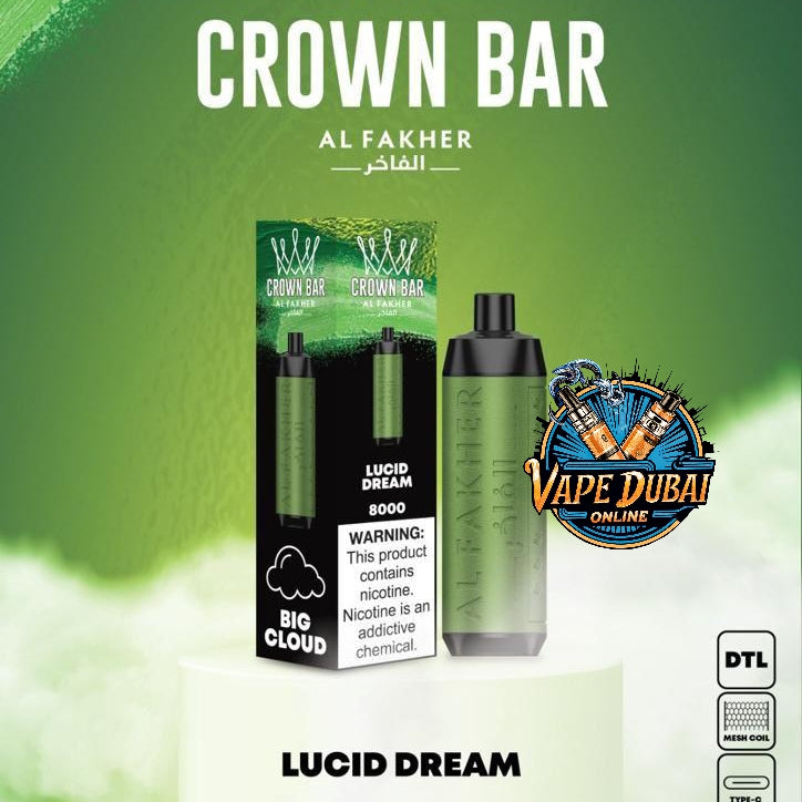 Crown Bar Al Fakher 8000 Puffs Disposable Vape 14ml in Dubai UAE