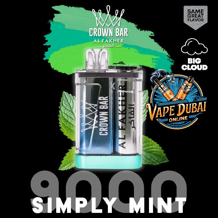 Al Fakher Crown Bar 9000 Puffs Disposable Vape – Crystal Edition UAE