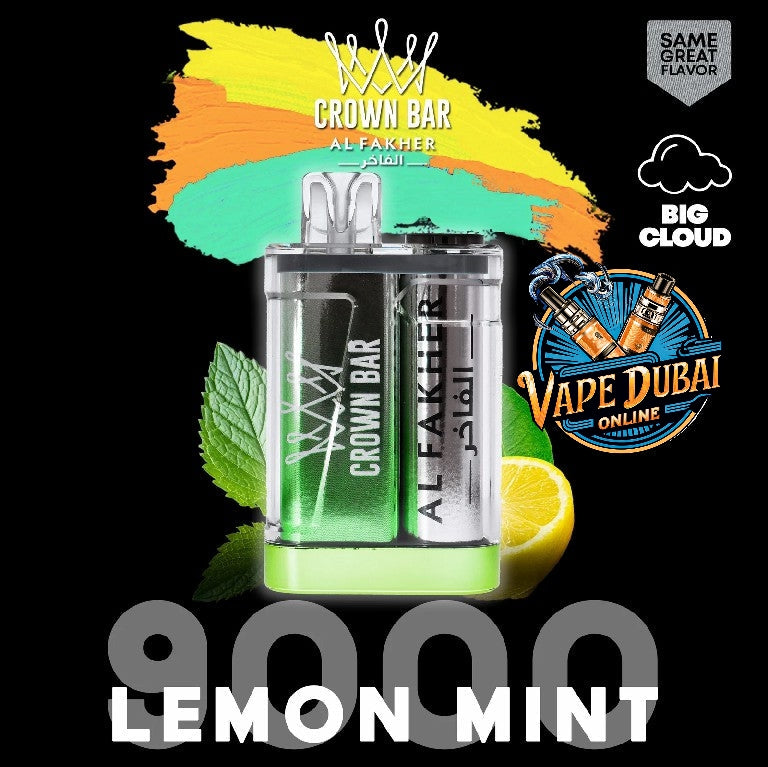Al Fakher Crown Bar 9000 Puffs Disposable Vape – Crystal Edition UAE