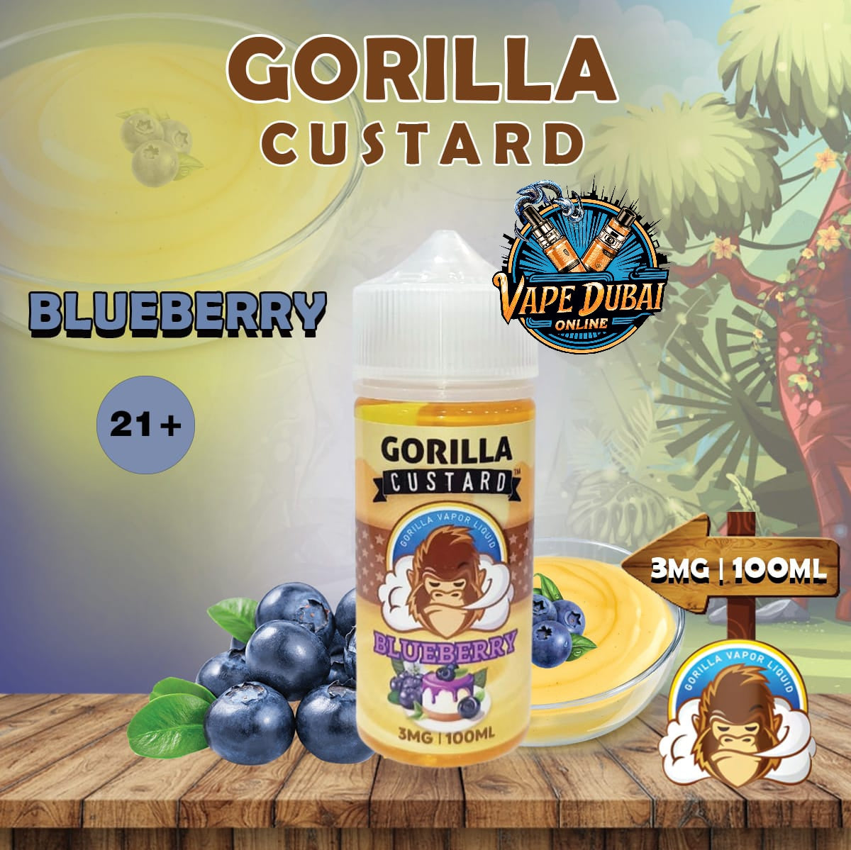 GORILLA E-Liquid 3mg 100ml – Premium Vape Juice in Dubai UAE
