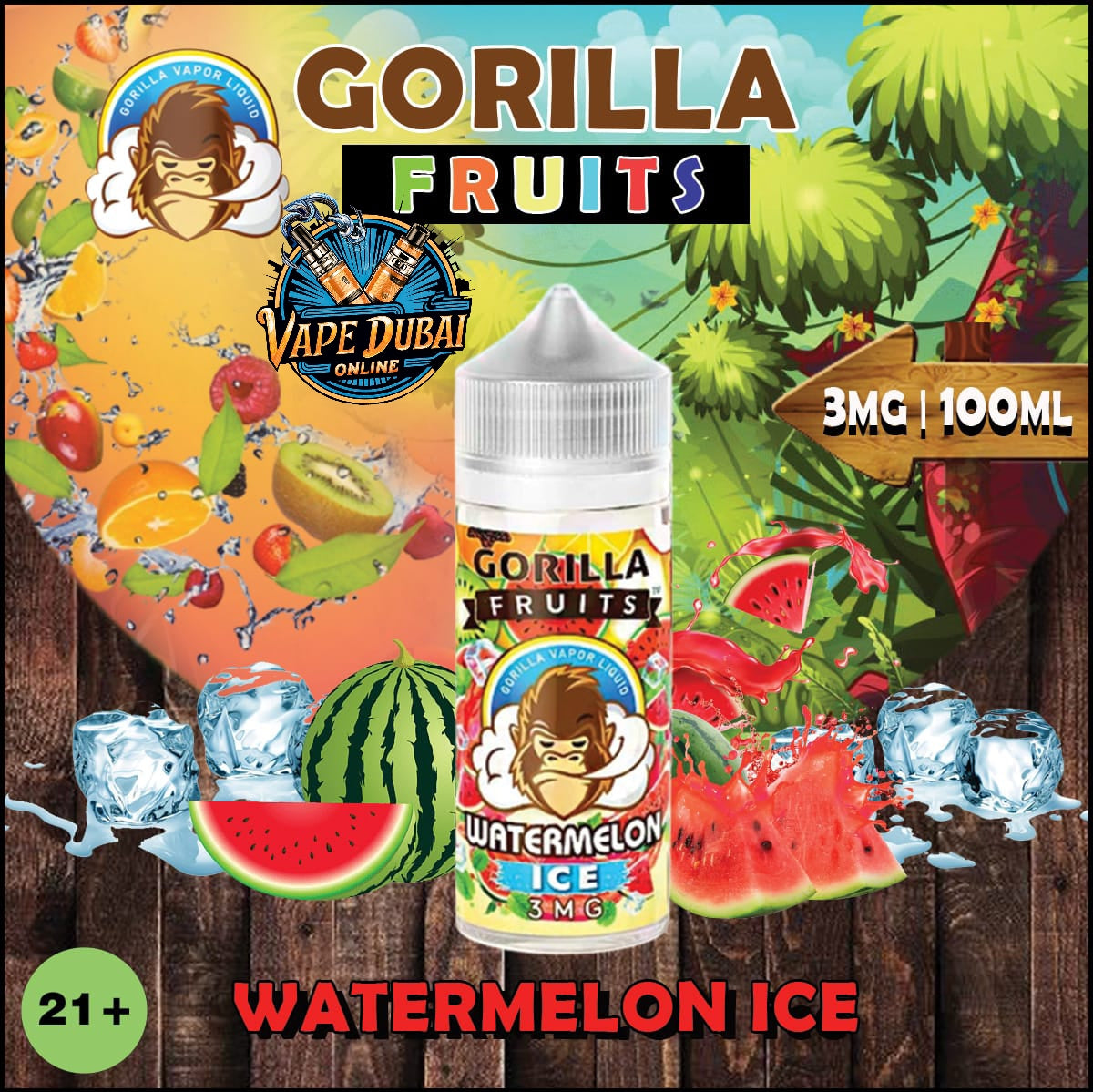 GORILLA E-Liquid 3mg 100ml – Premium Vape Juice in Dubai UAE
