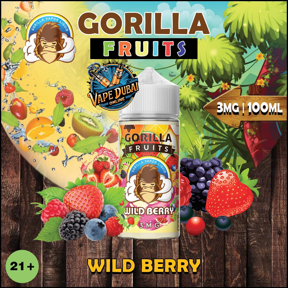 GORILLA E-Liquid 3mg 100ml – Premium Vape Juice in Dubai UAE