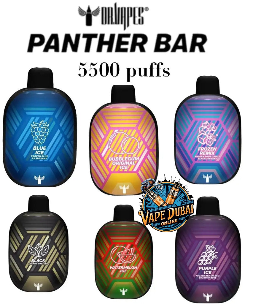 Panther Bar 5500 Disposable Vape 20mg – Type-C, UK E-Liquid, 9.5ml