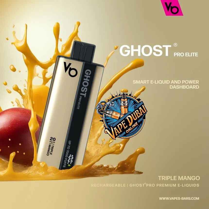 Ghost Pro Elite 7000 Puffs Vape 20mg – Smart Display, Dubai UAE