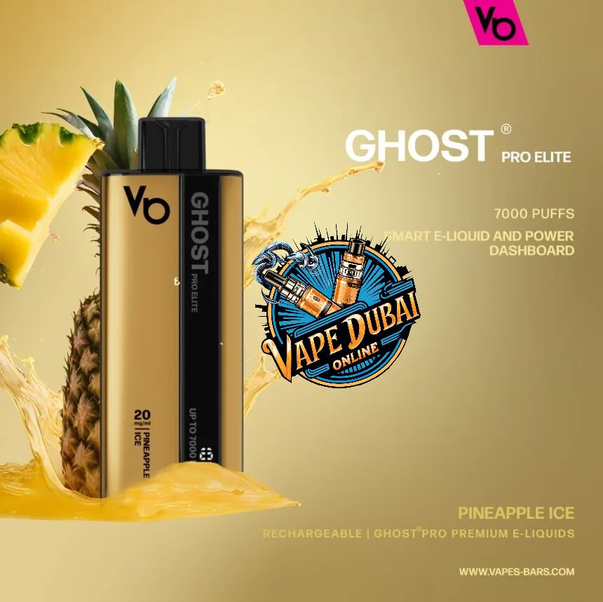 Ghost Pro Elite 7000 Puffs Vape 20mg – Smart Display, Dubai UAE