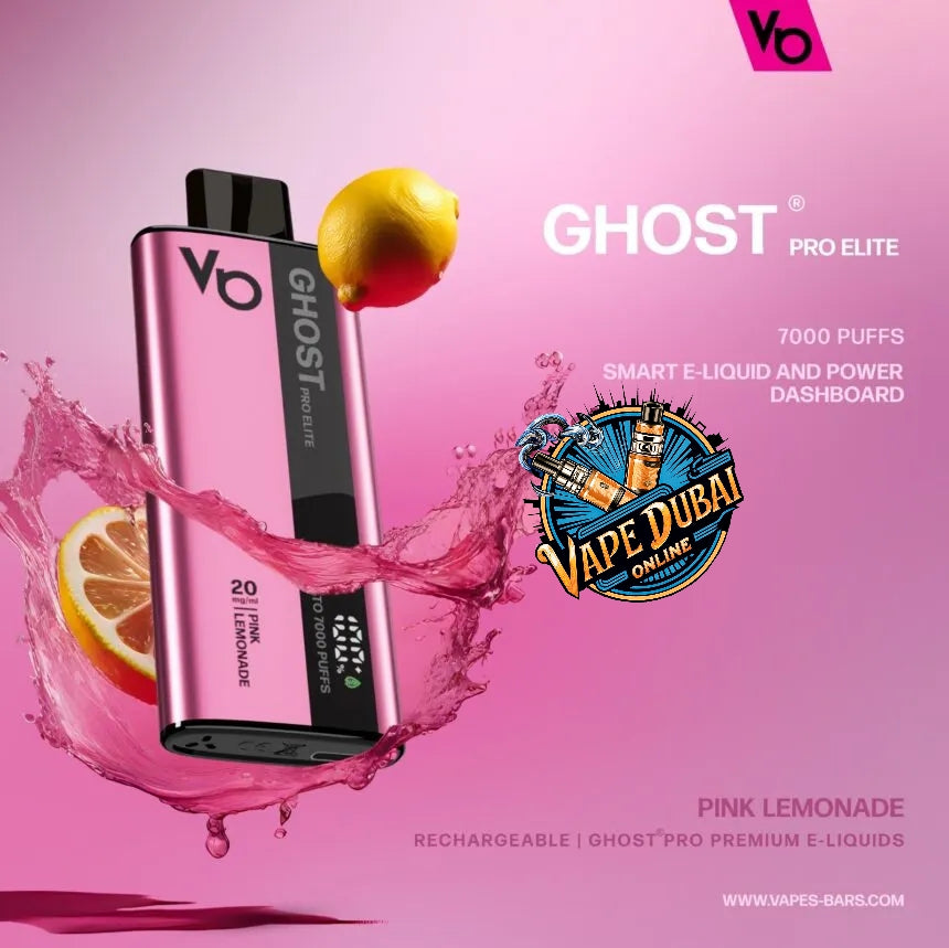 Ghost Pro Elite 7000 Puffs Vape 20mg – Smart Display, Dubai UAE