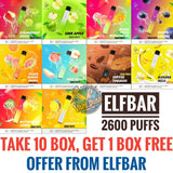 ELFBAR 2600 Puffs Disposable Vape 20mg – Best Flavors Dubai UAE