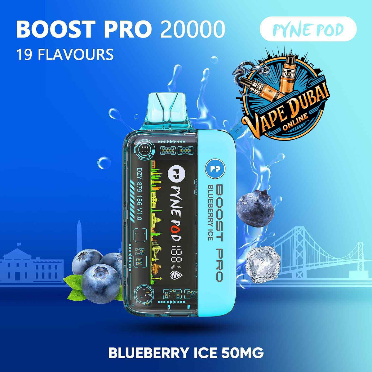 PYNE POD BOOST PRO 20000 Puffs Vape | Rechargeable | Dubai UAE