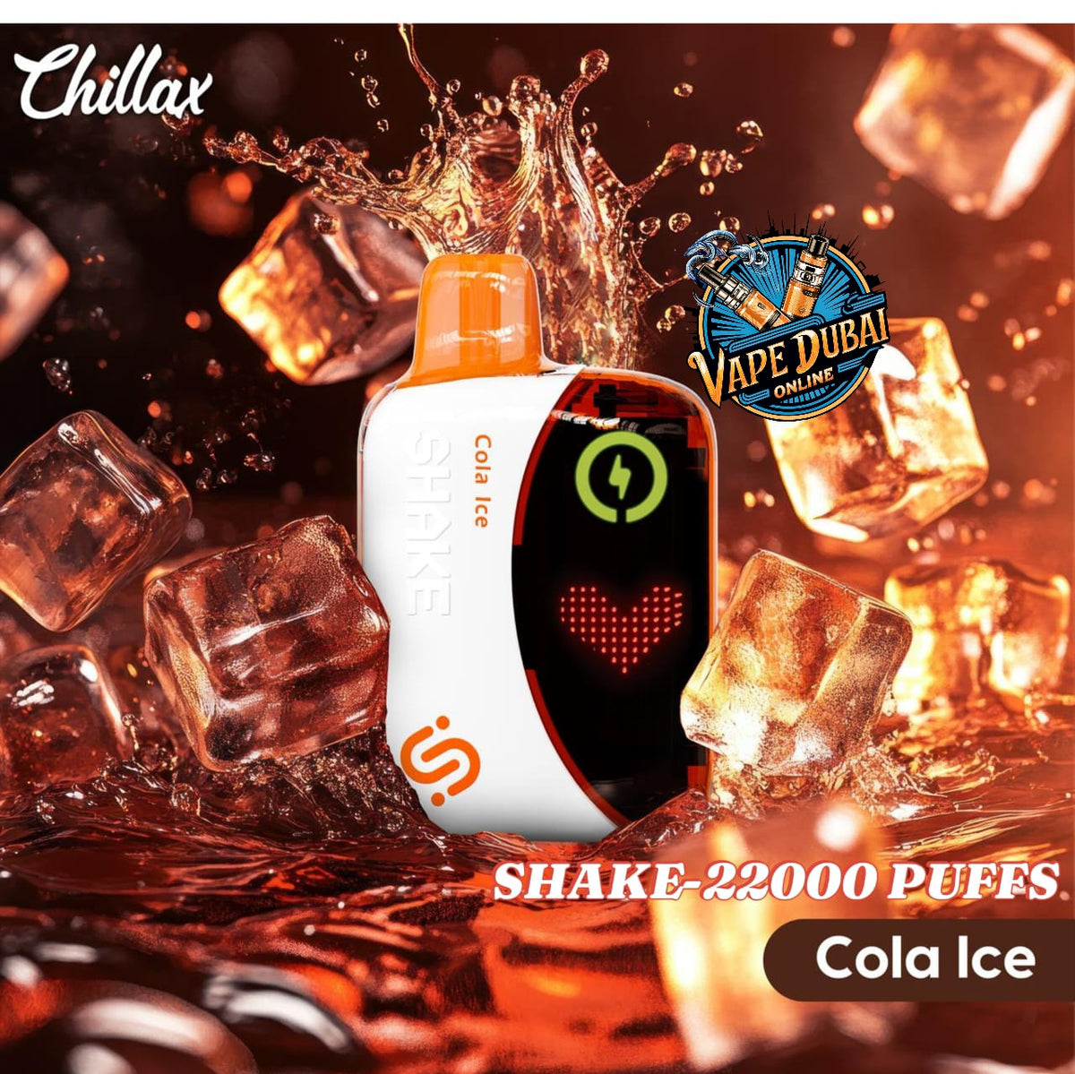 Chillax Shake 22000 Puffs Disposable Vape 5% Nicotine Dubai UAE