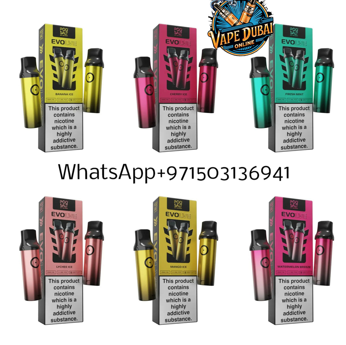 Pod Salt Evolve 6000 Puffs Disposable Vape – Dubai UAE