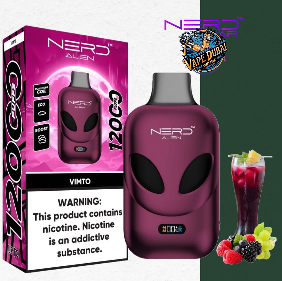 Nerd Alien 12000 Puffs Vape with LCD – Buy in Dubai, UAE Online