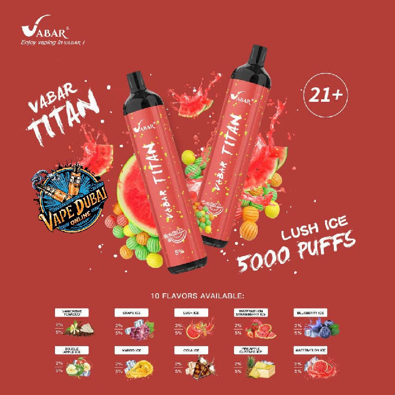 VABAR TITAN 5000 Puffs Disposable Vape – Best Price in Dubai UAE