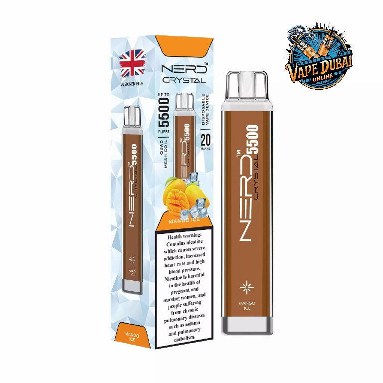Nerd Crystal 5500 Puffs Disposable Vape | 2% Nic Salt | Dubai UAE